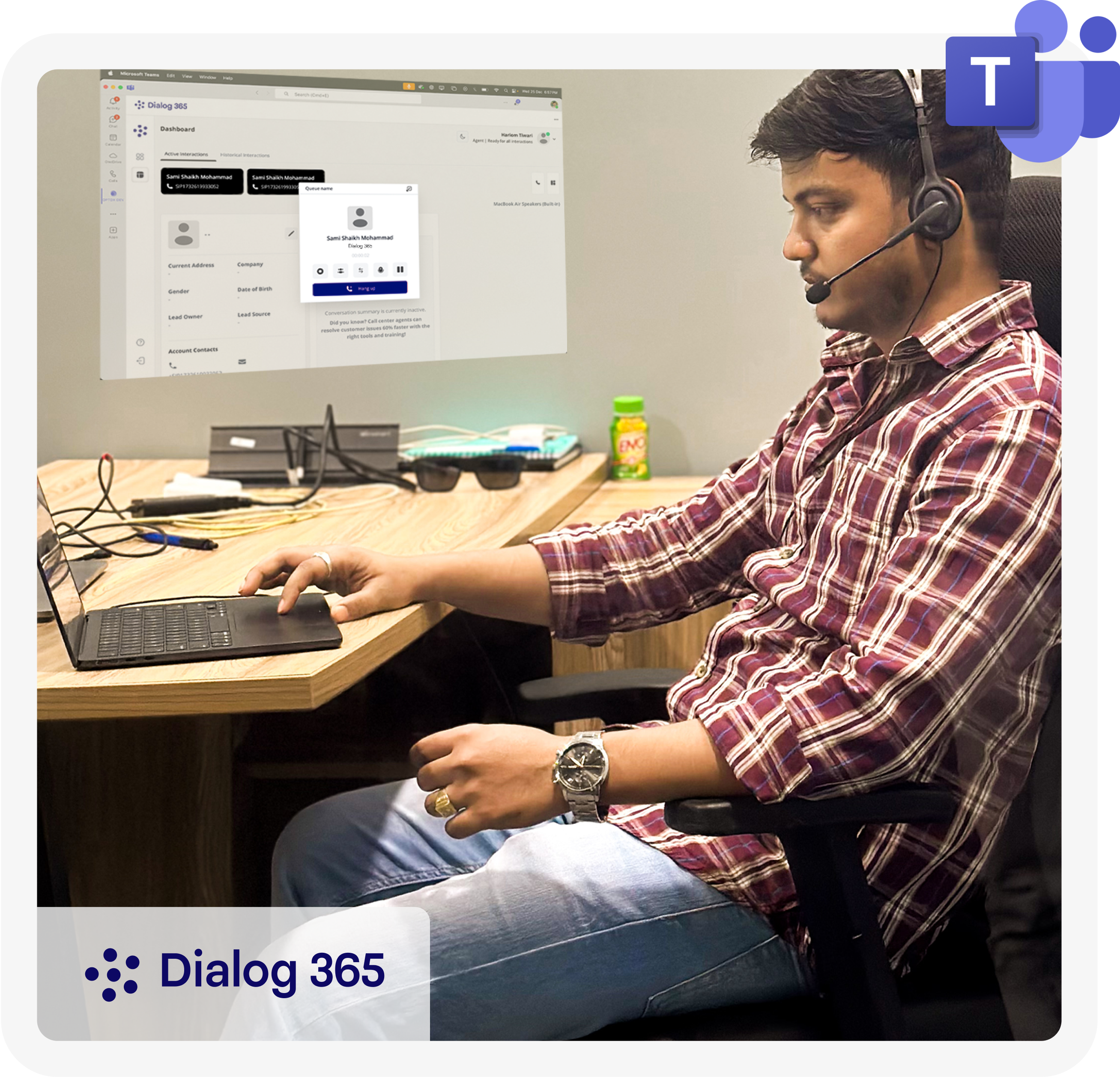 AI Contact Center Interface